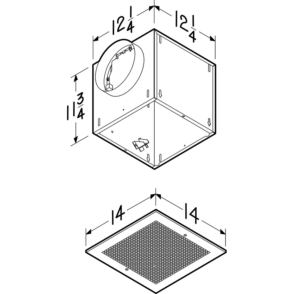 LOSONE SELECT™ Ventilation Fan; 316 CFM Horizontal, 3.0 Sones; 314 CFM Vertical, 2.8 Sones L300MG, product image 5 of 5