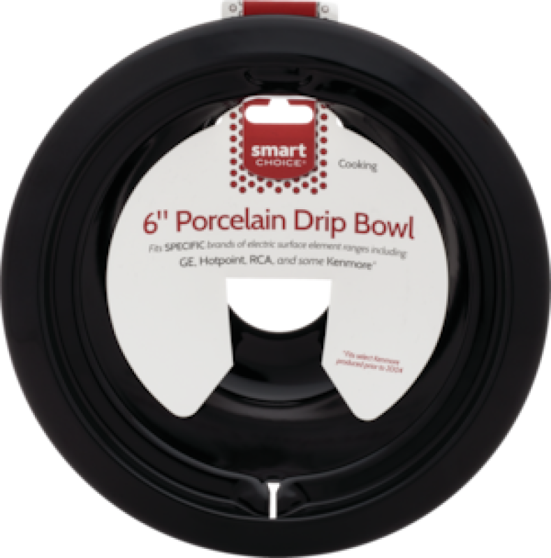 6" Black Porcelain Drip Bowl, Fits Specific L304430996