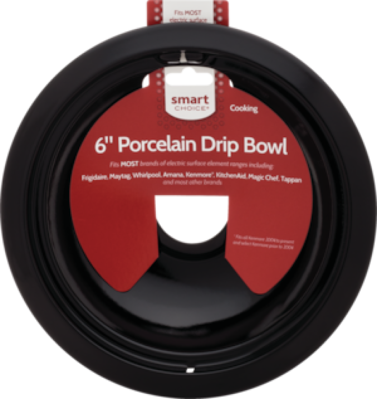 6" Black Porcelain Drip Bowl, Fits Most L304430997