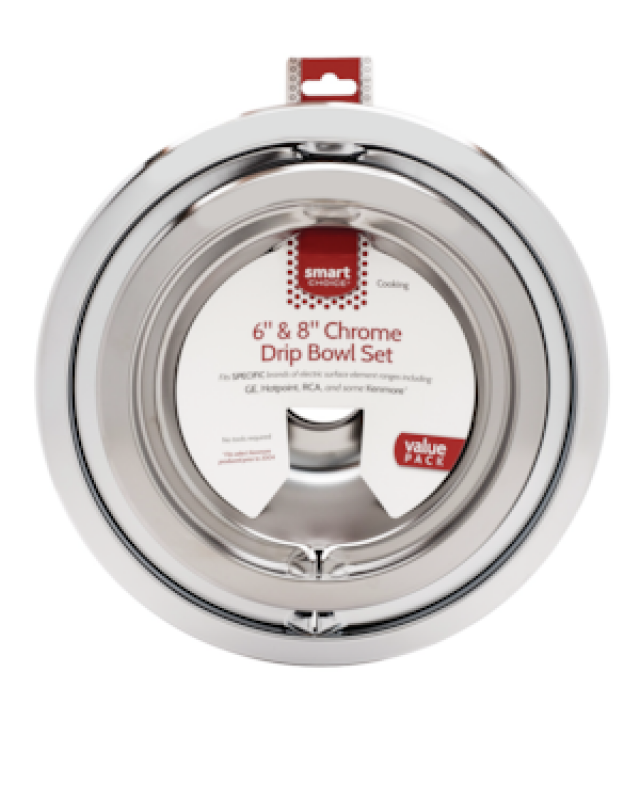 6" and 8" Chrome Drip Bowl Set, Fits Specific L304458798