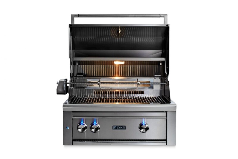 30" PROFESSIONAL BUILT-IN GRILL WITH ALL TRIDENT INFRARED BURNERS AND ROTISSERIE L30ATRLP