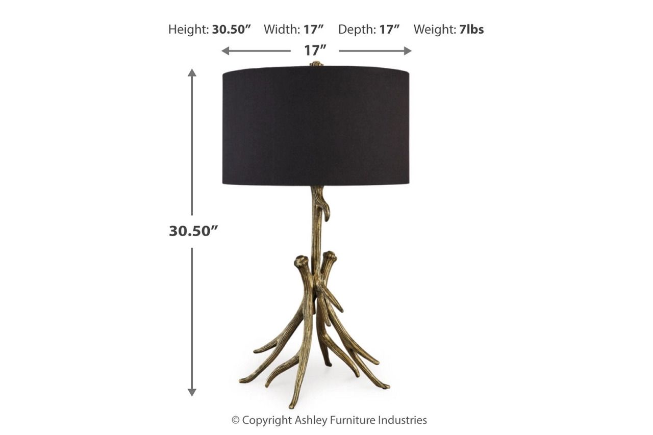 Josney Table Lamp In Antique Gold L317034