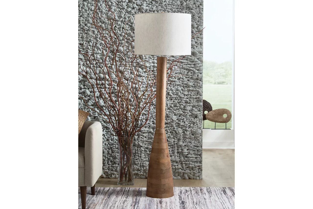 Ailsa Floor Lamp In Natural Brown L329111