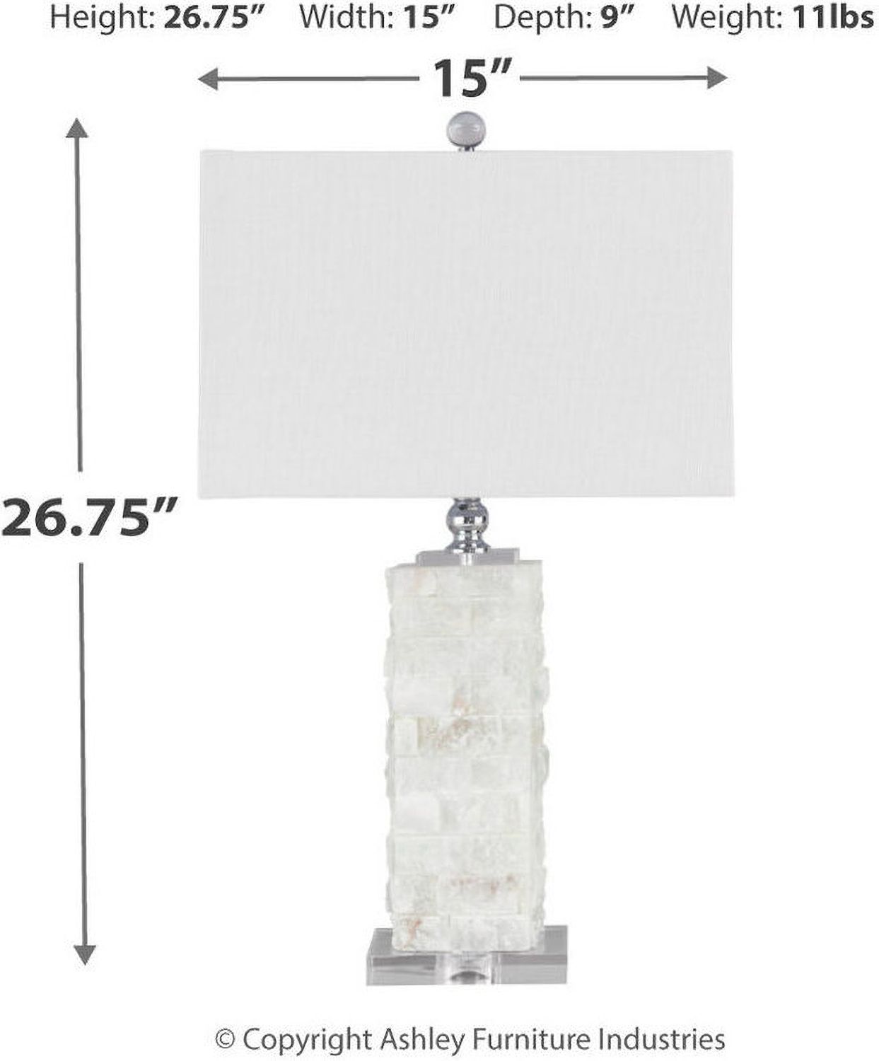 Malise White Alabaster Table Lamp L429014