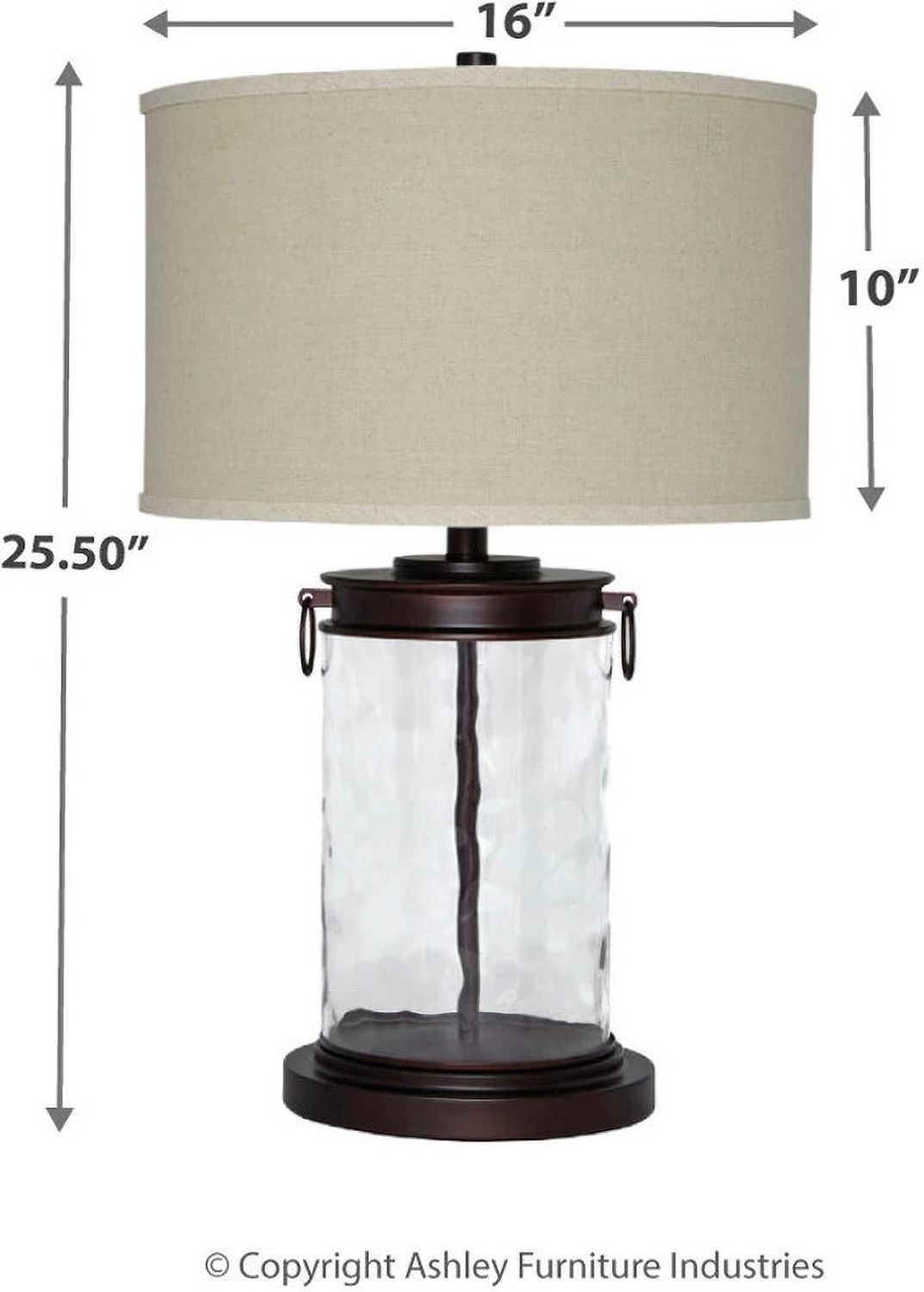 Tailynn Clear and Bronze Glass Table Lamp L430324