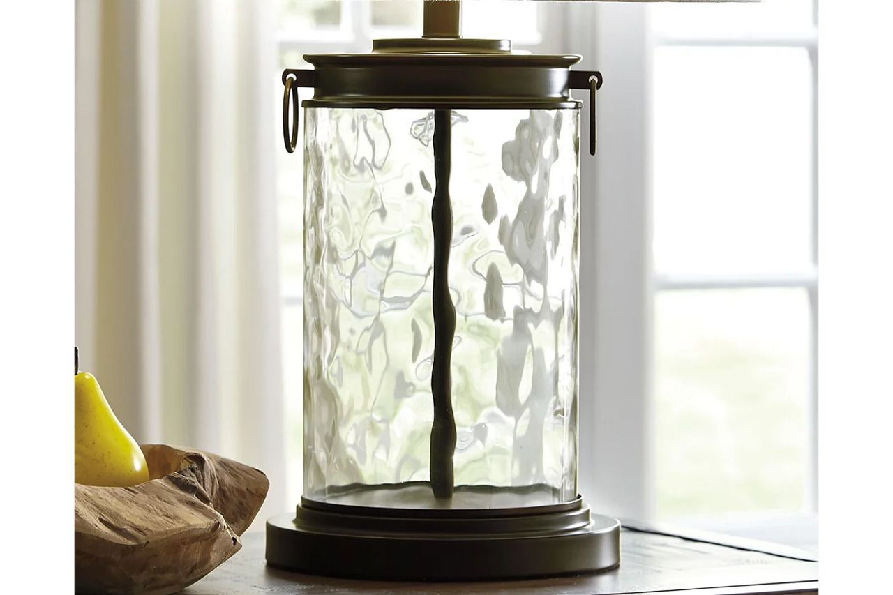 Tailynn Clear and Bronze Glass Table Lamp L430324