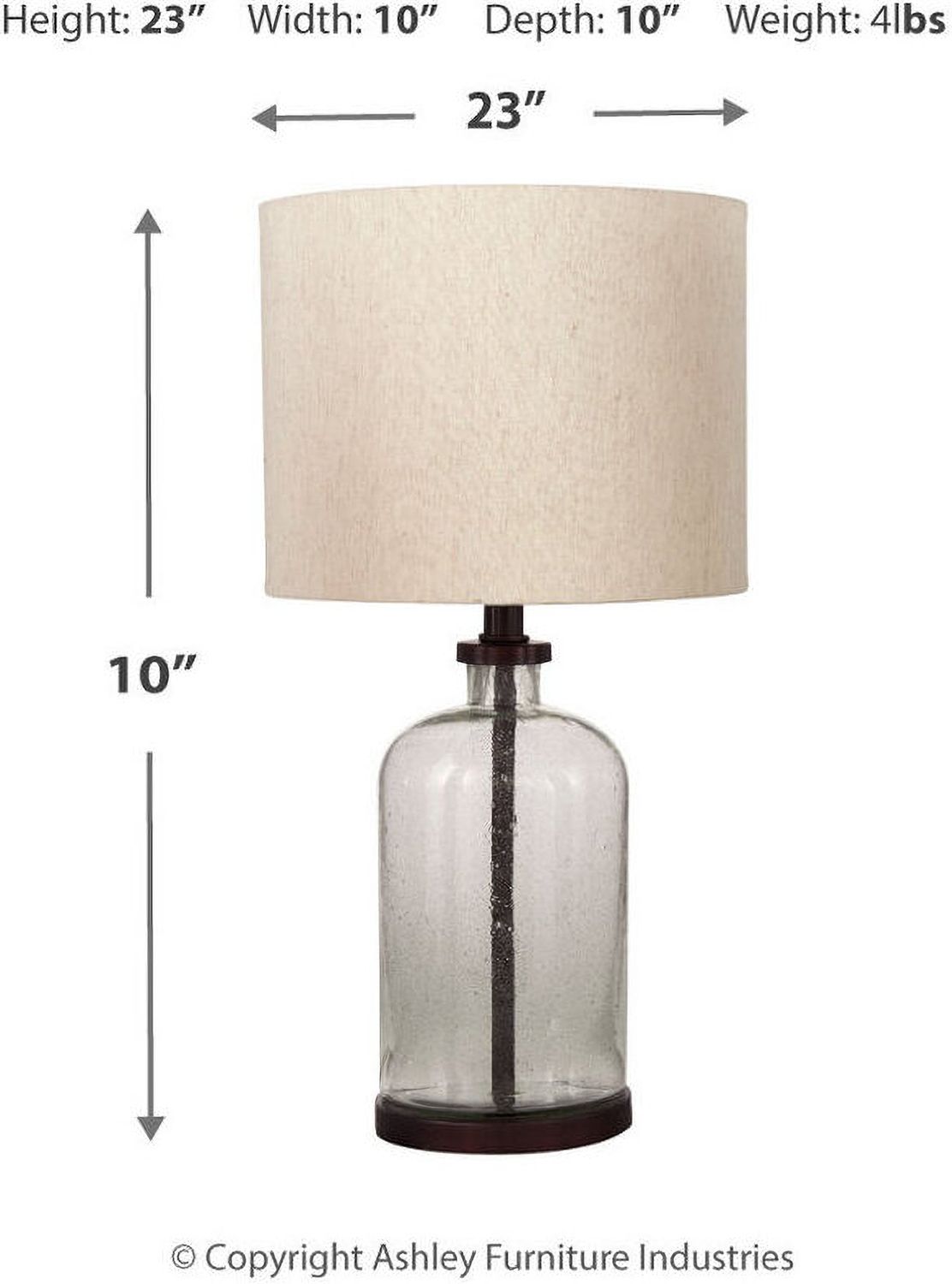 Bandile Clear/Bronze Finish Glass Table Lamp L430674