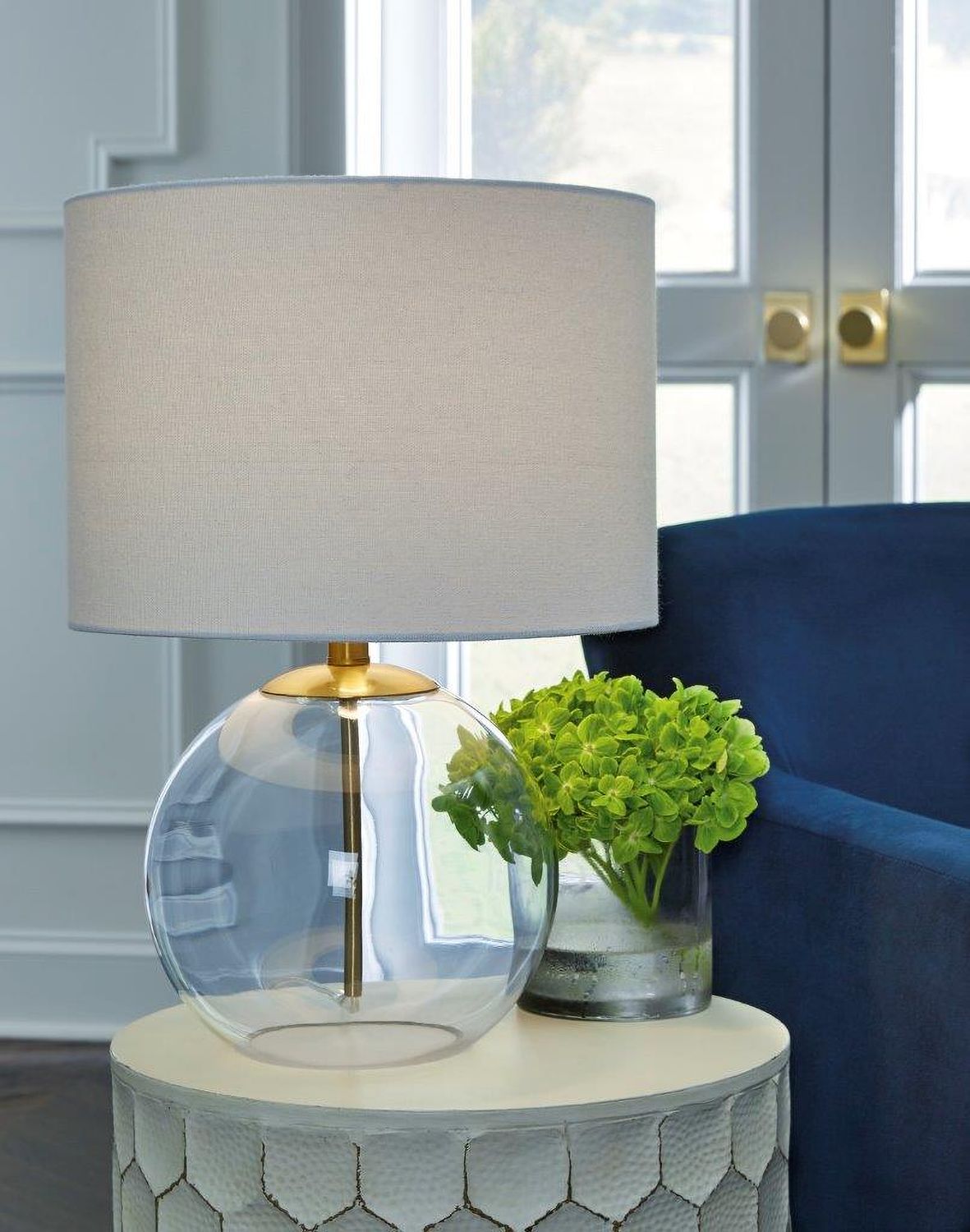 Samder Clear/Brass Finish Glass Table Lamp L430744