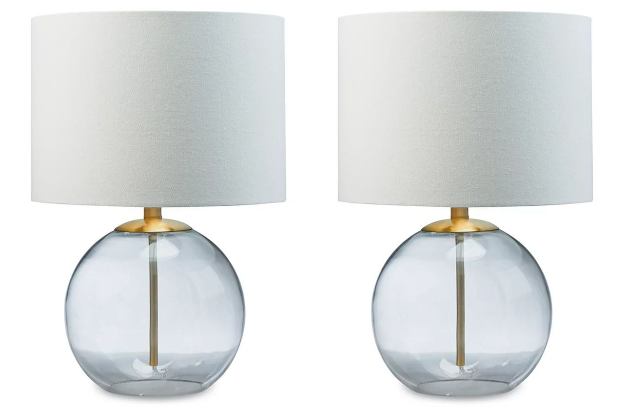 Samder Clear/Brass Finish Glass Table Lamp L430744