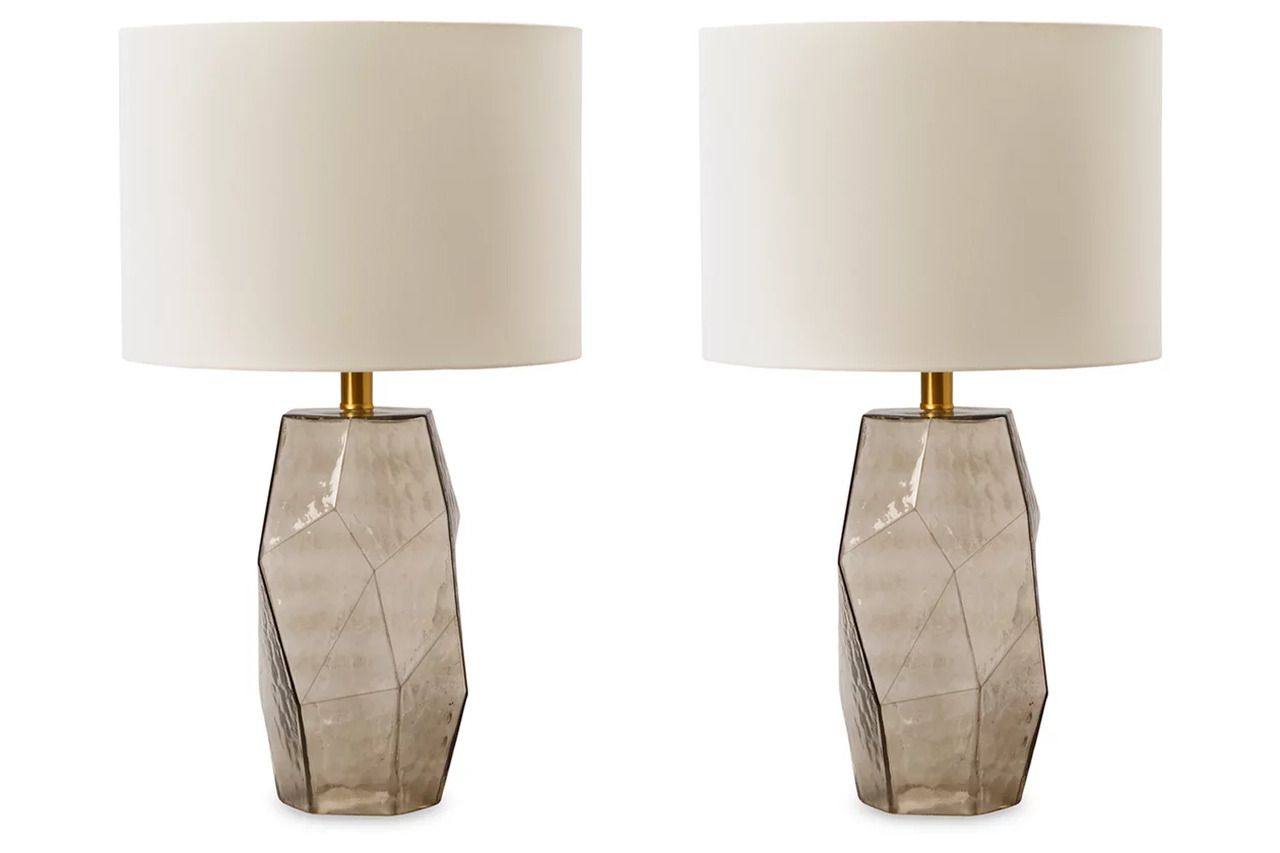 Taylow Gray Glass Table Lamp L430794