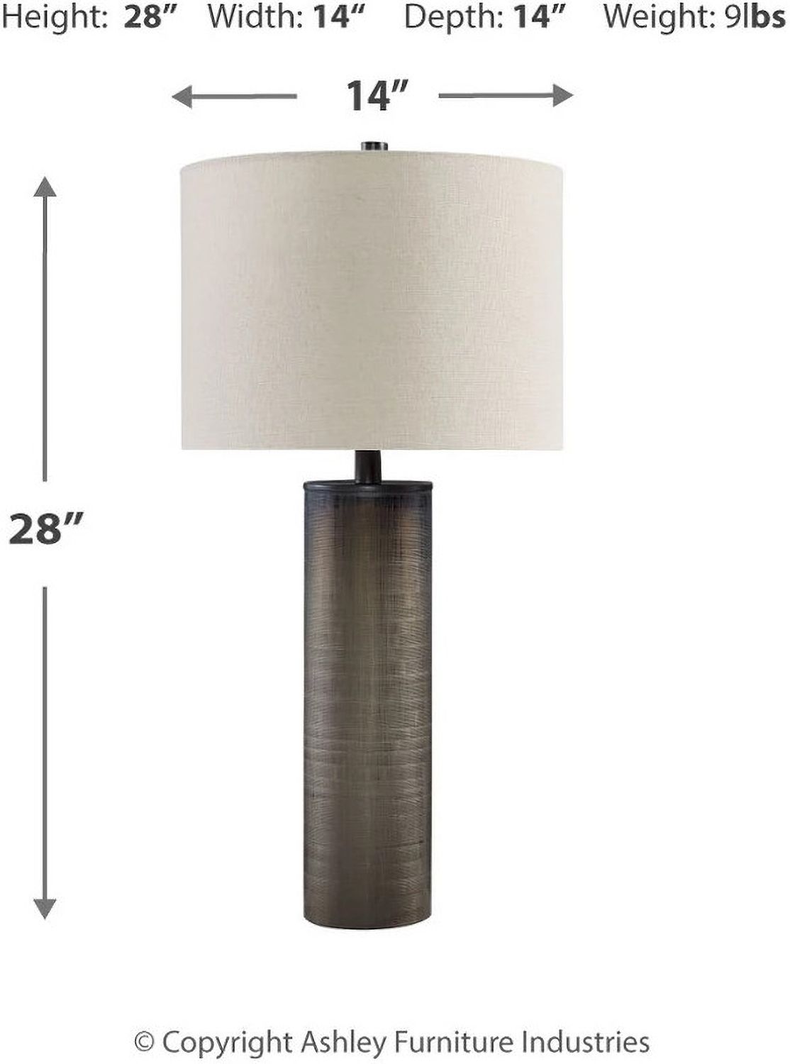 Dingerly Brown Glass Table Lamp L430824