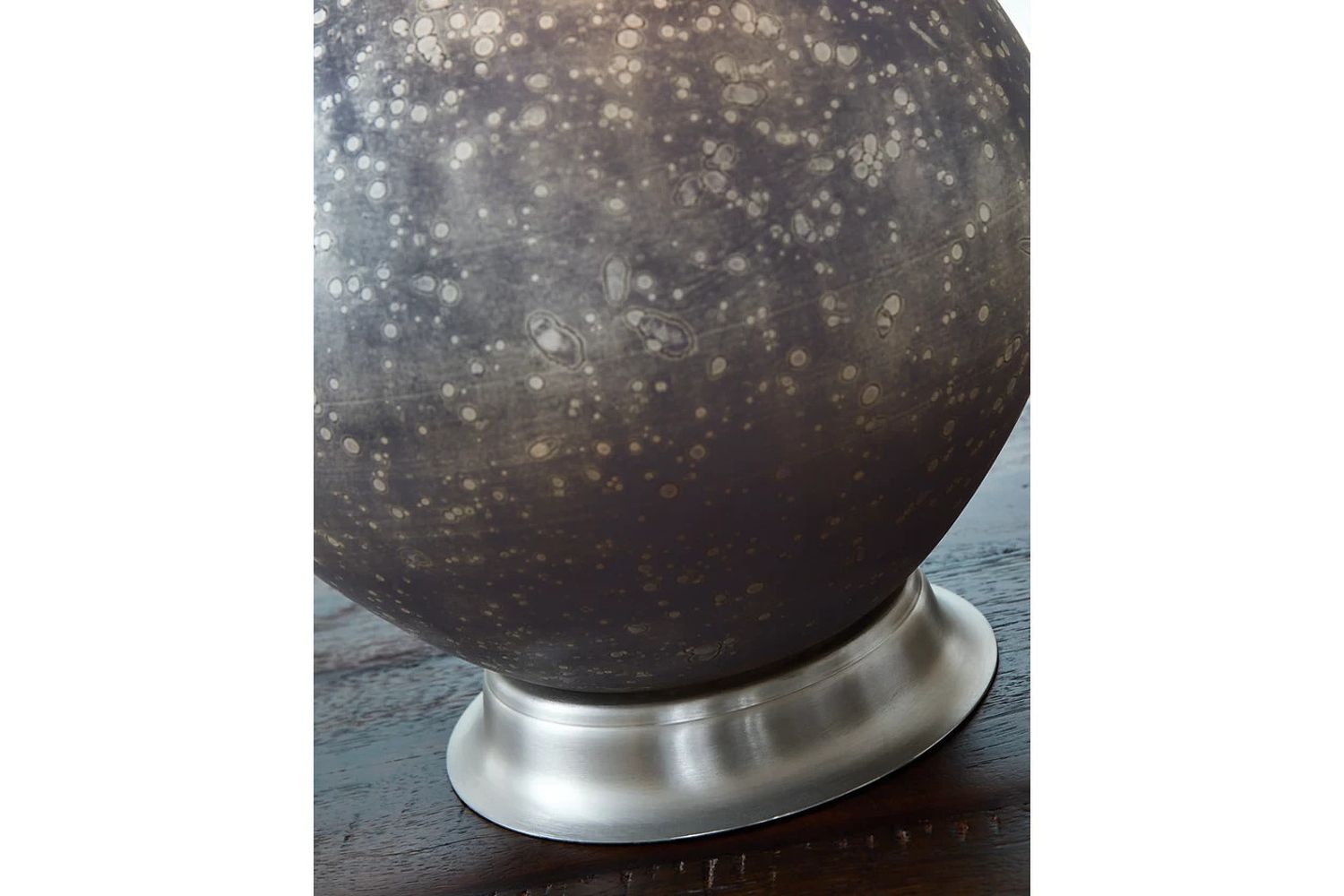 Bluacy Antique Gray Glass Table Lamp L430834