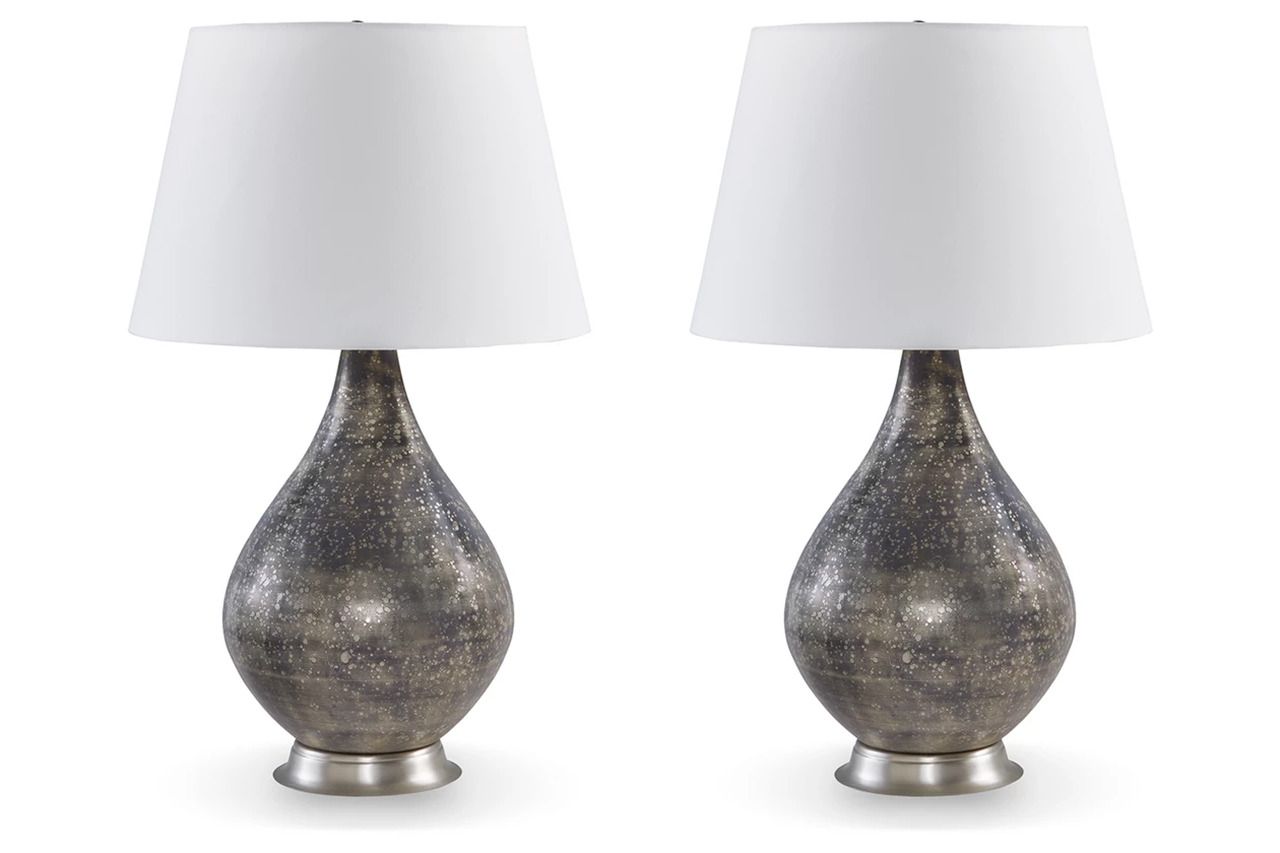 Bluacy Antique Gray Glass Table Lamp L430834