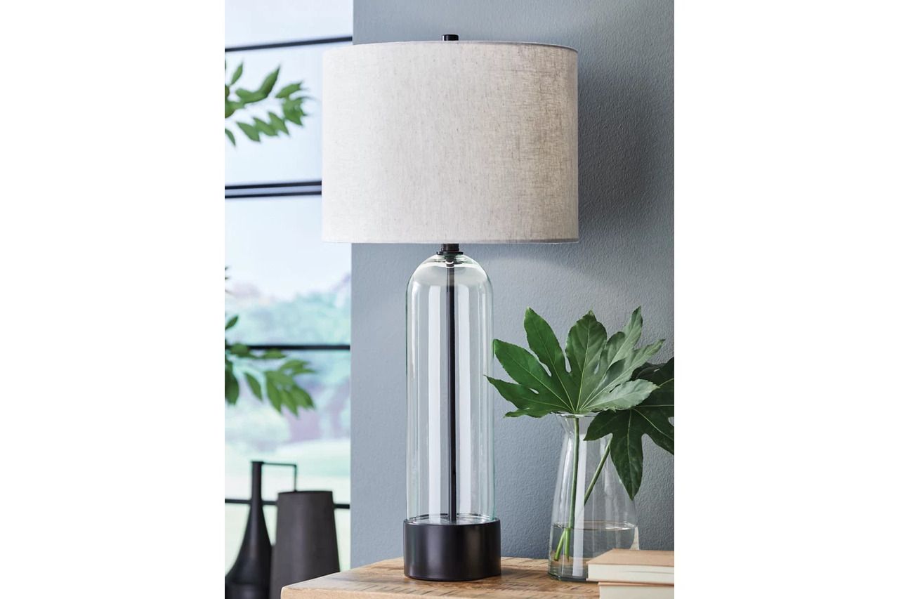 Kerrbrook Table Lamp In Clear and Black L430944