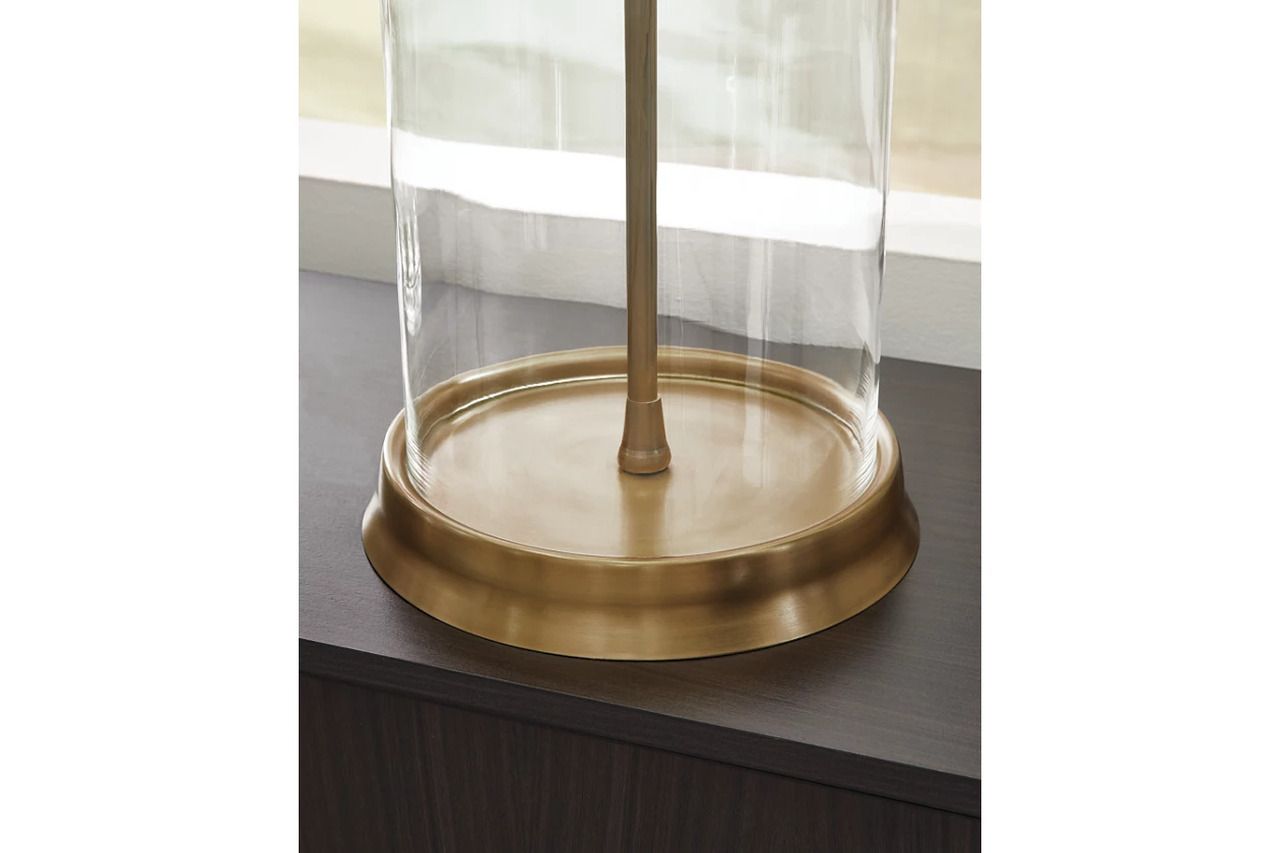 Gizeh Glass Table Lamp In Clear and Gold L430954