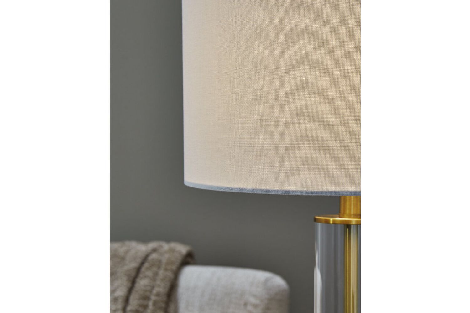 Orenman Clear And Brass Finish Glass Table Lamp Set of 2 L431584
