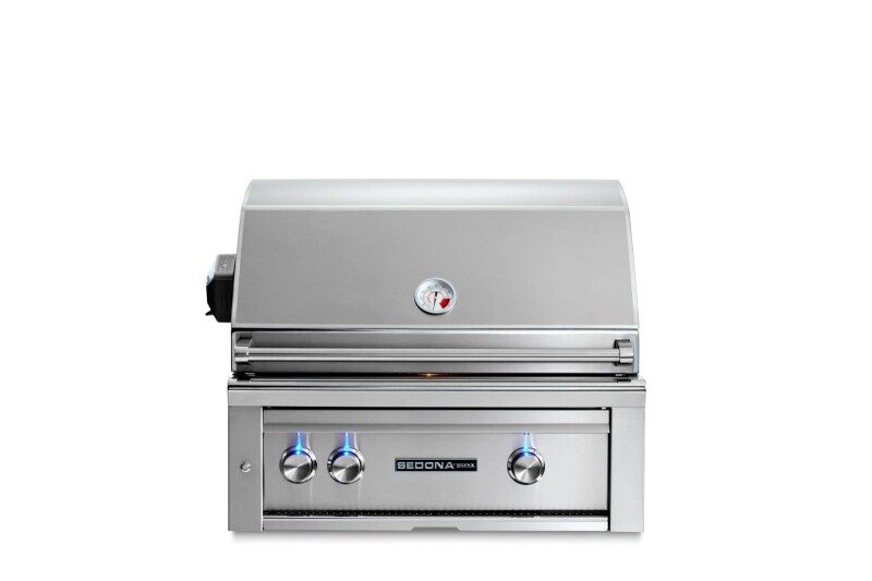 30" SEDONA BUILT-IN GRILL WITH ROTISSERIE, 1 PROSEAR INFRARED BURNER AND 1 BURNER L500PSRLP