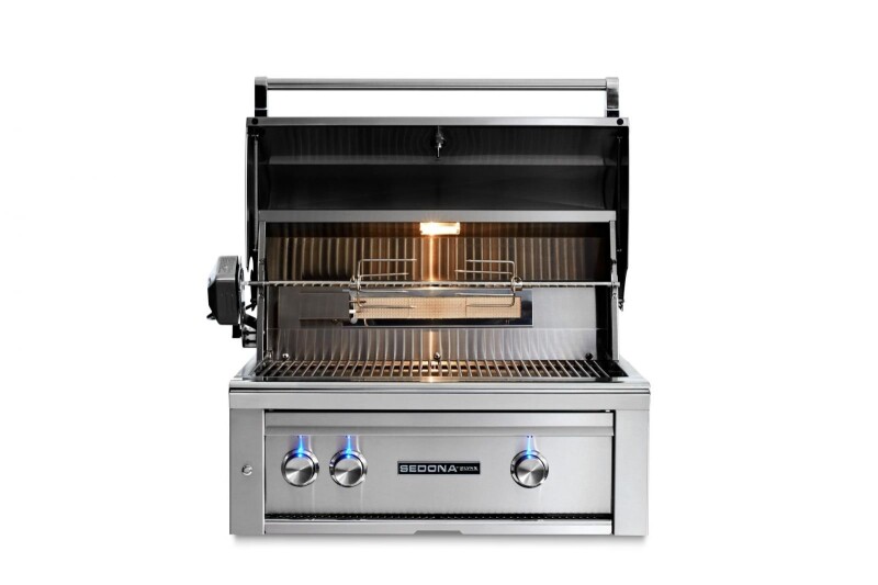 30" SEDONA BUILT-IN GRILL WITH 2 BURNERS AND ROTISSERIE L500RNG