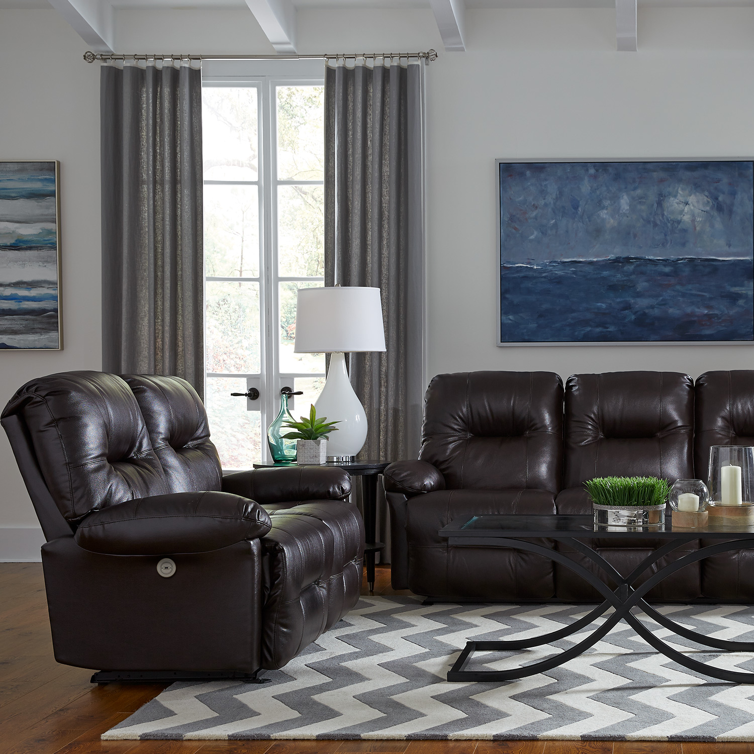Zaynah - Leather Reclining Loveseat - L501CP4 L501CP4