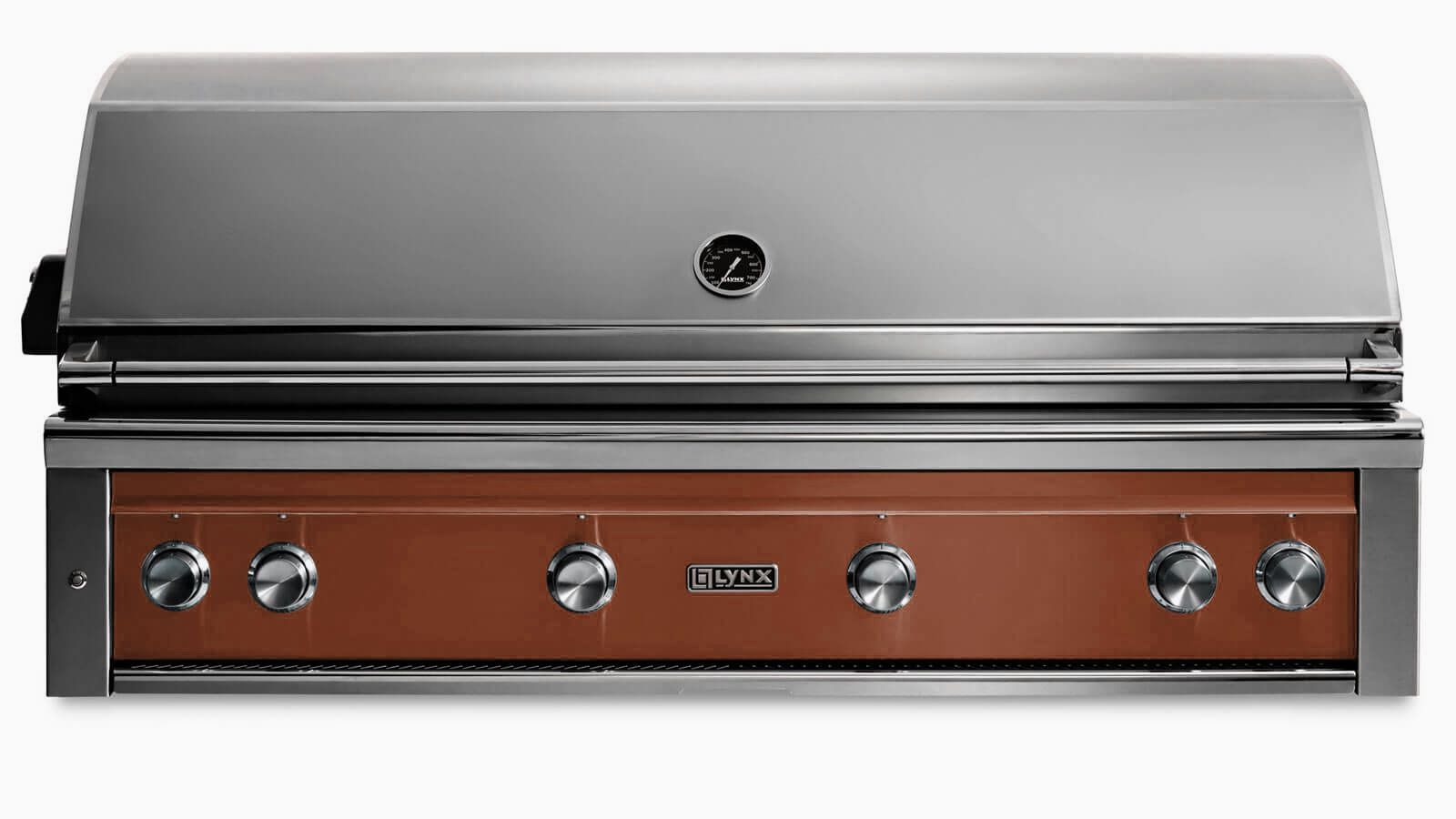 54” Professional Built-in Grill With 1 Trident Infrared Burner And 3 Ceramic Burners And Rotisserie L54TRSILP