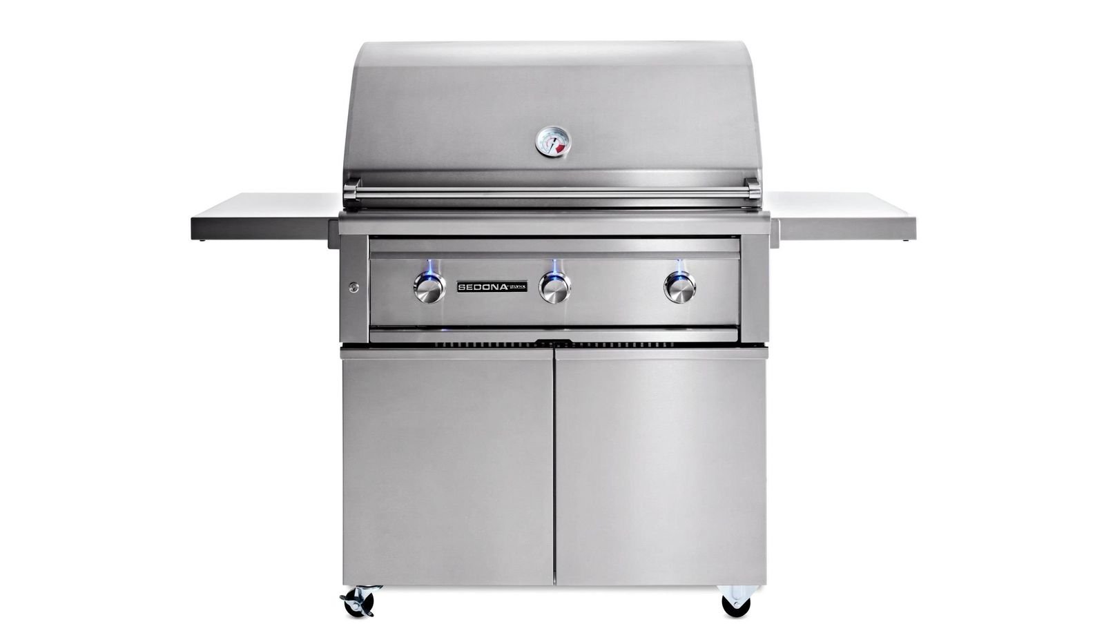 36" Sedona Freestanding Grill And Cart With 1 Prosear Infrared Burner And 2 Stainless Steel Burners L601PSFLP