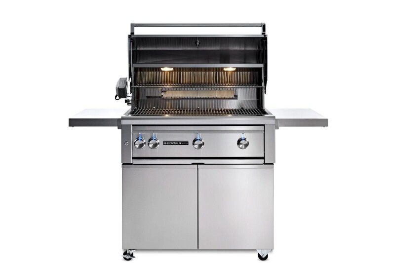 36" SEDONA FREESTANDING GRILL WITH ROTISSERIE, 1 PROSEAR INFRARED BURNER AND 2 STAINLESS STEEL BURNERS L601PSFR