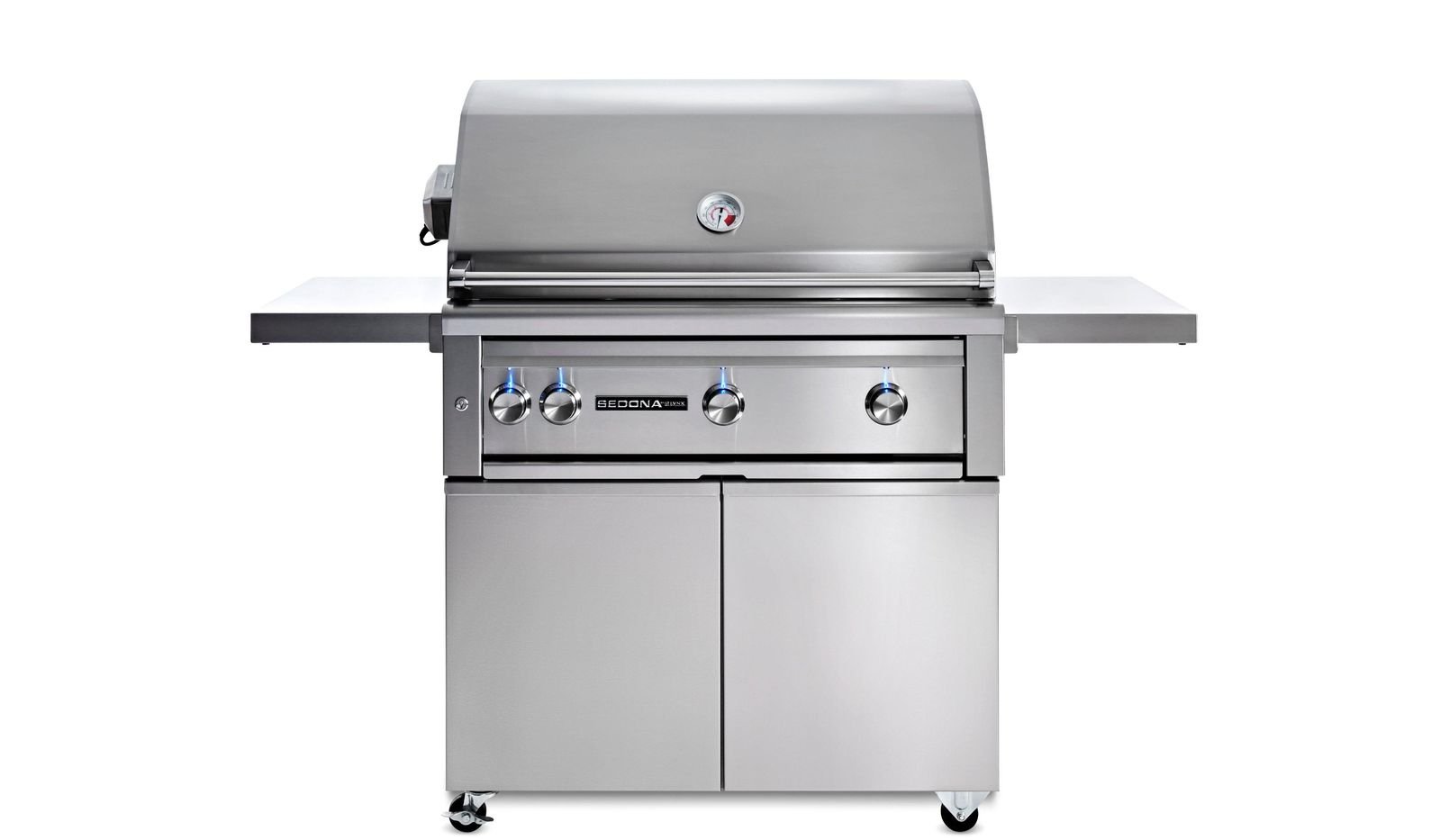 36" Sedona Freestanding Grill And Cart With Rotisserie, 1 Prosear Infrared Burner And 2 Stainless Steel Burners L601PSFRLP