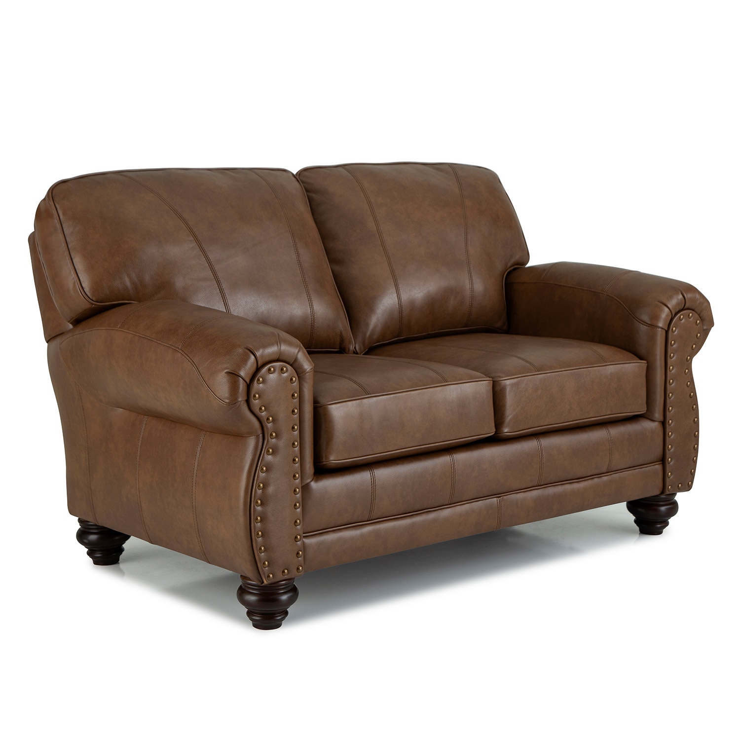 Noble - Leather Stationary Loveseat - Espresso - L64ELU L64ELU