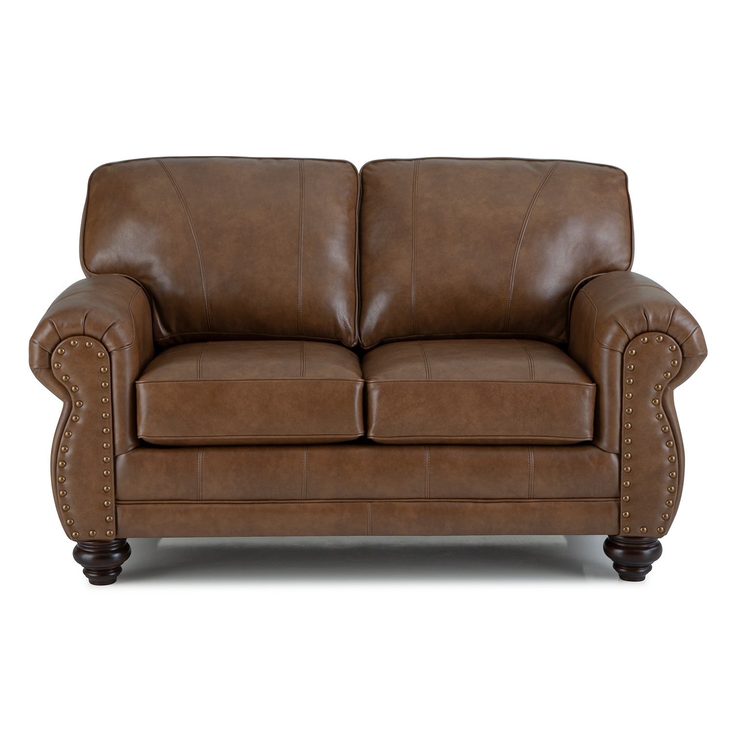 Noble - Leather Stationary Loveseat - Espresso - L64ELU L64ELU