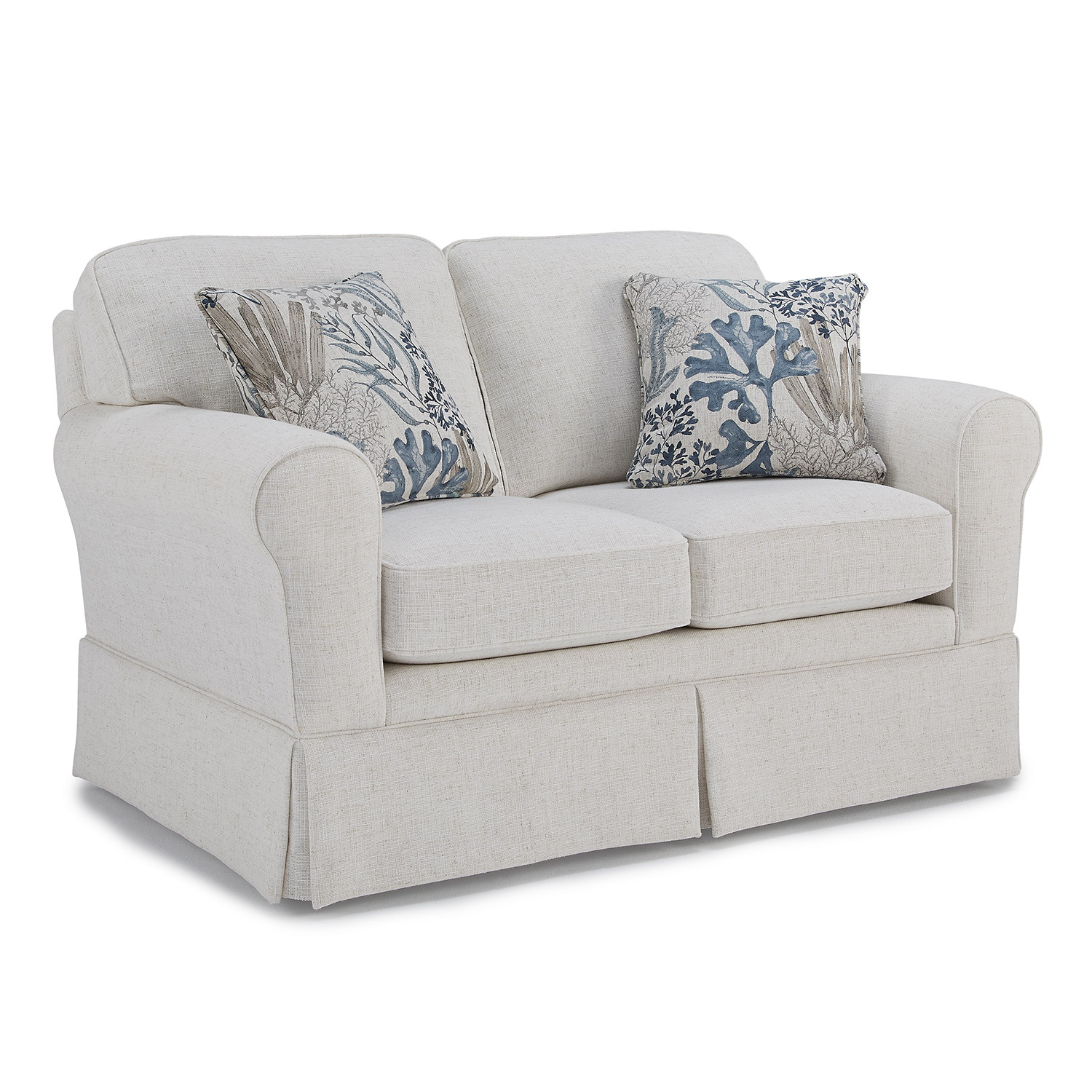 Susanna - Rolled Arm Skirted Loveseat - L70 L70