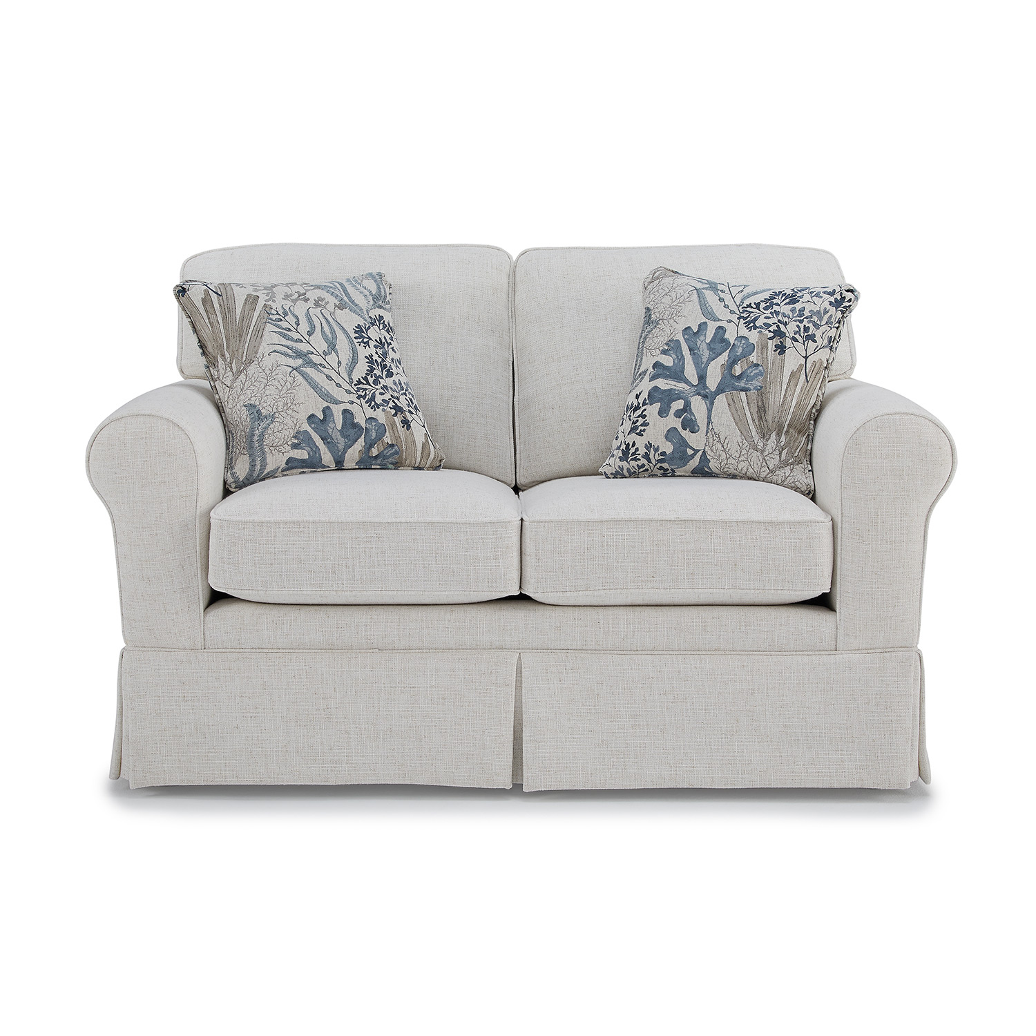 Susanna - Rolled Arm Skirted Loveseat - L70 L70