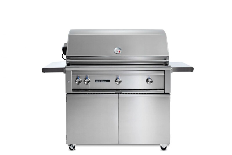 42" SEDONA FREESTANDING GRILL WITH ROTISSERIE, 1 PROSEAR INFRARED BURNER AND 2 BURNERS L700PSFRLP