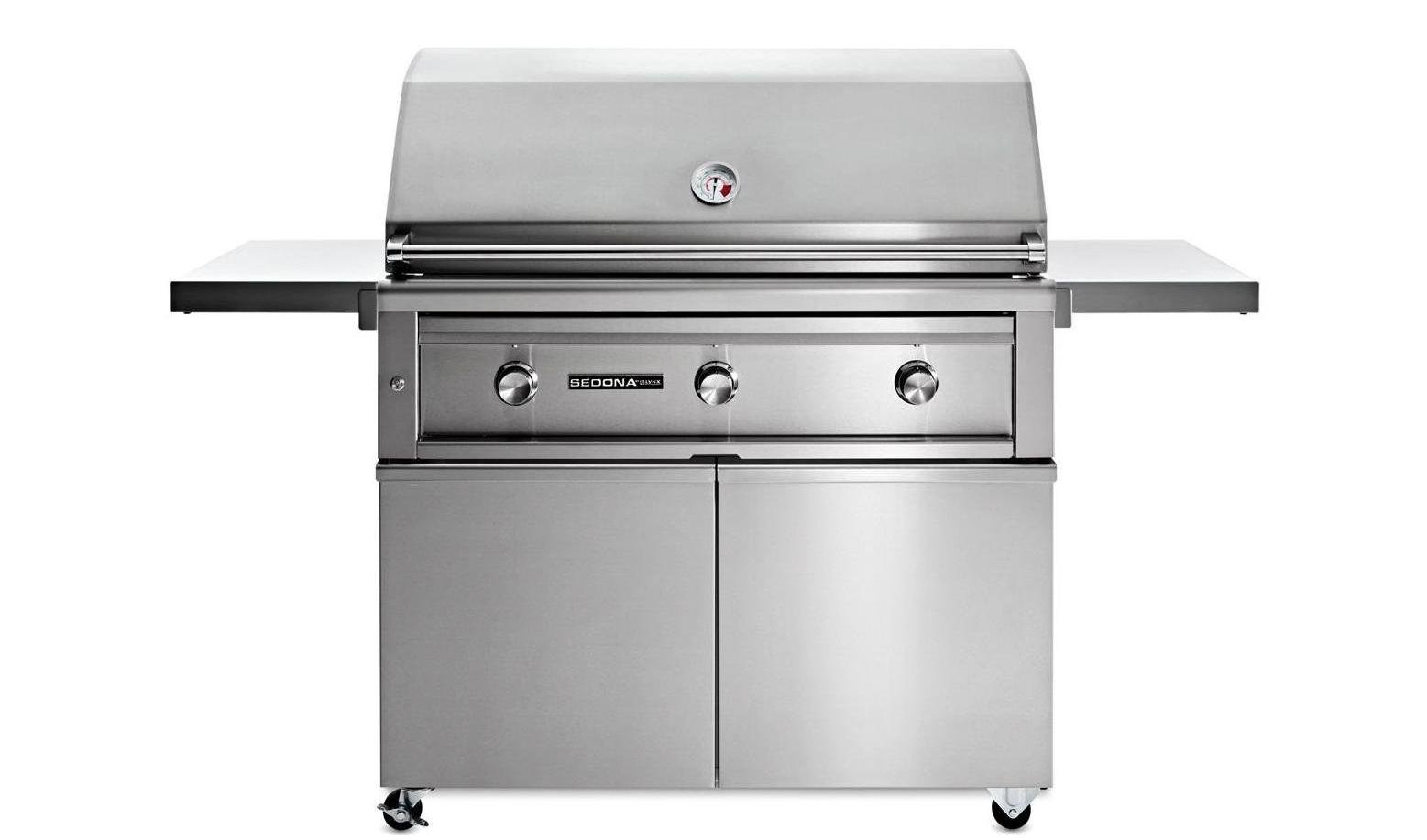 42" Sedona Freestanding Grill And Cart With 1 Prosear Infrared Burner And 2 Stainless Steel Burners L701PSFLP