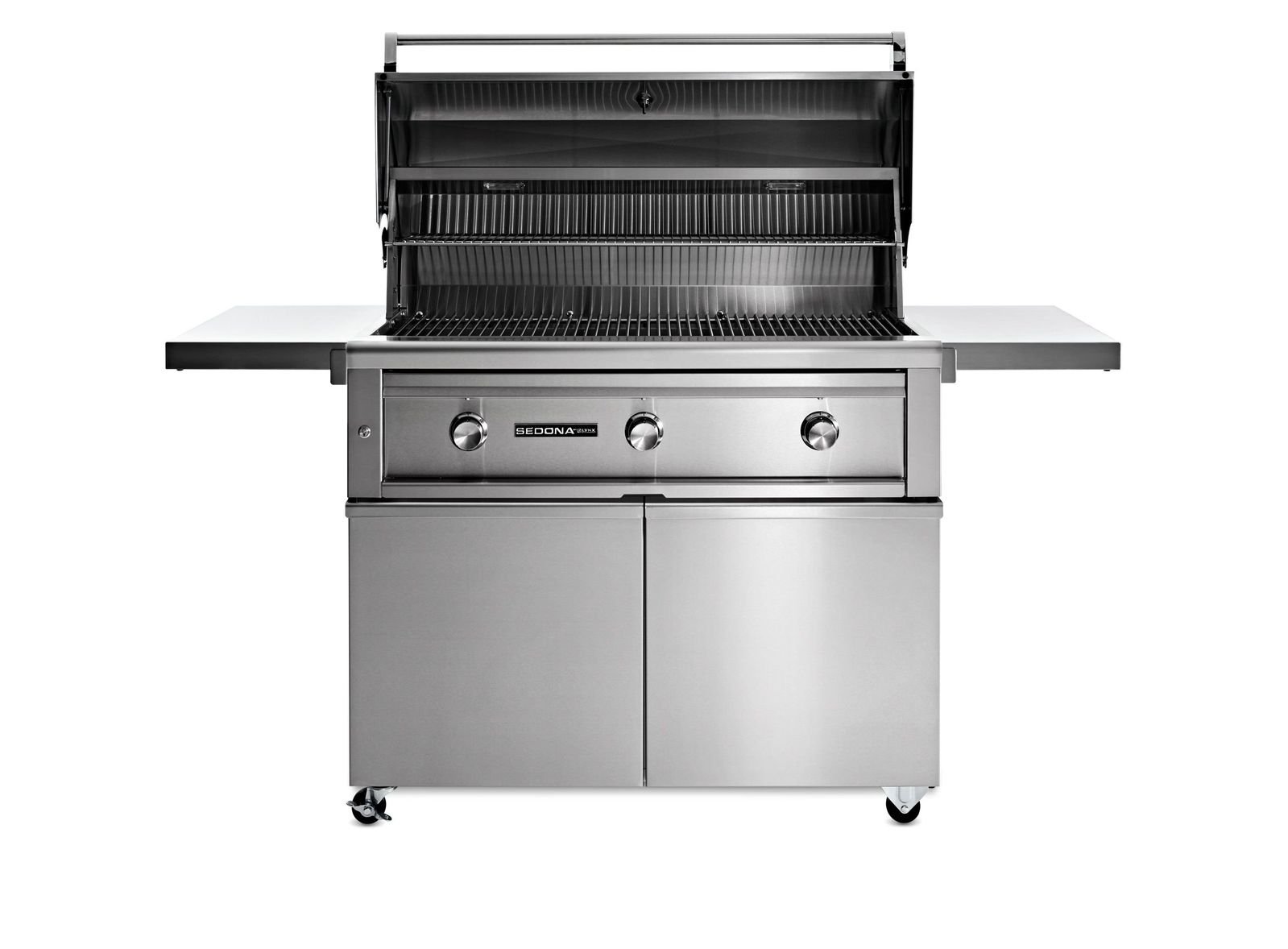 42" Sedona Freestanding Grill And Cart With 1 Prosear Infrared Burner And 2 Stainless Steel Burners L701PSFLP