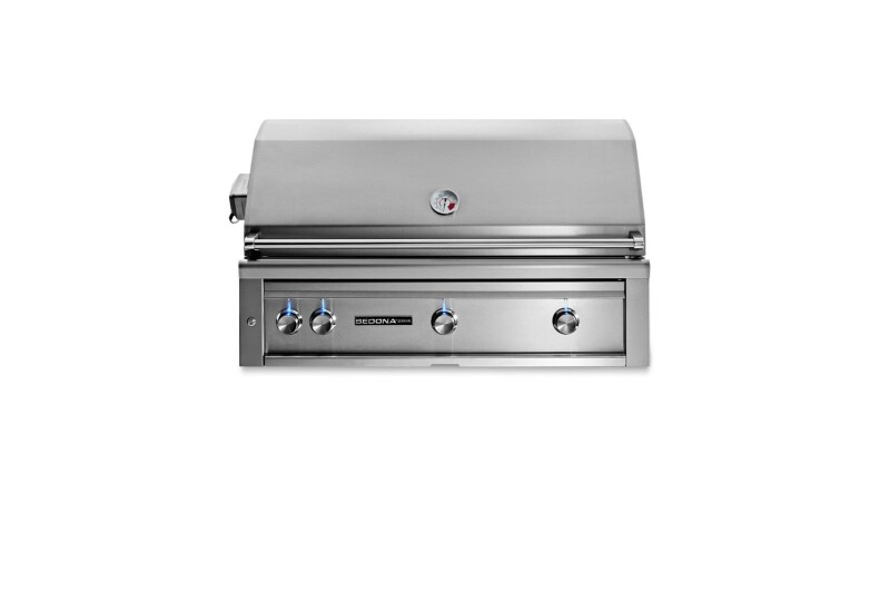 42" SEDONA BUILT-IN GRILL WITH ROTISSERIE, 1 PROSEAR INFRARED BURNER AND 2 STAINLESS STEEL BURNERS L701PSR