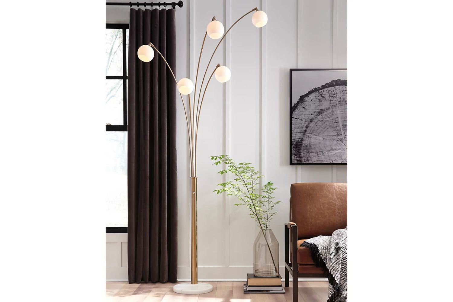 Taliya Champagne Metal Arc Lamp (1/CN) L725119