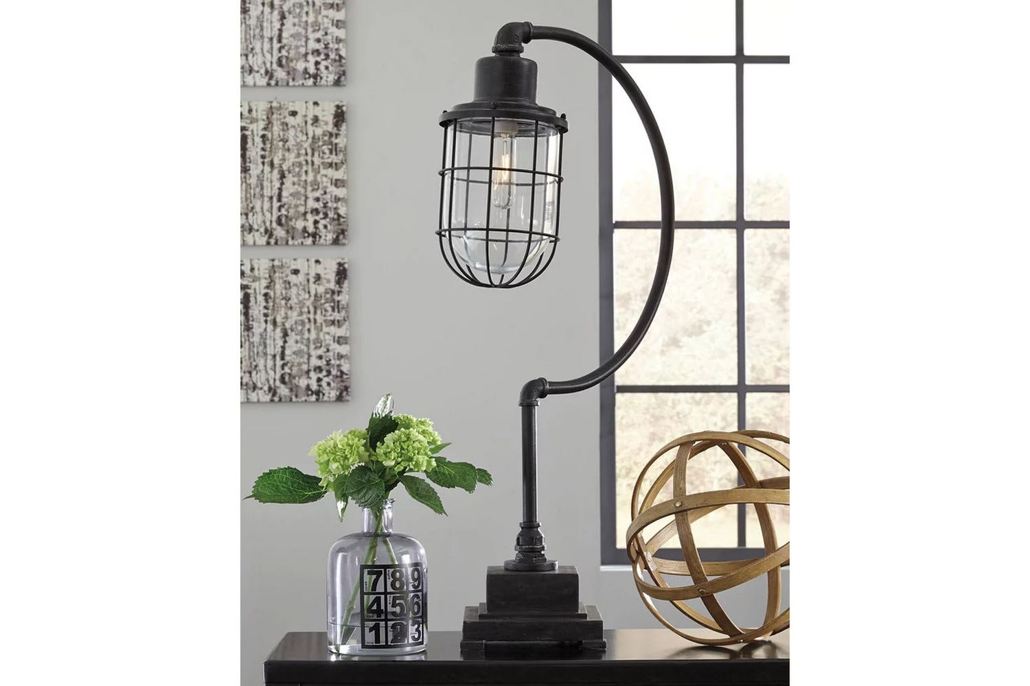 Jae Antique Black Metal Desk Lamp L734232