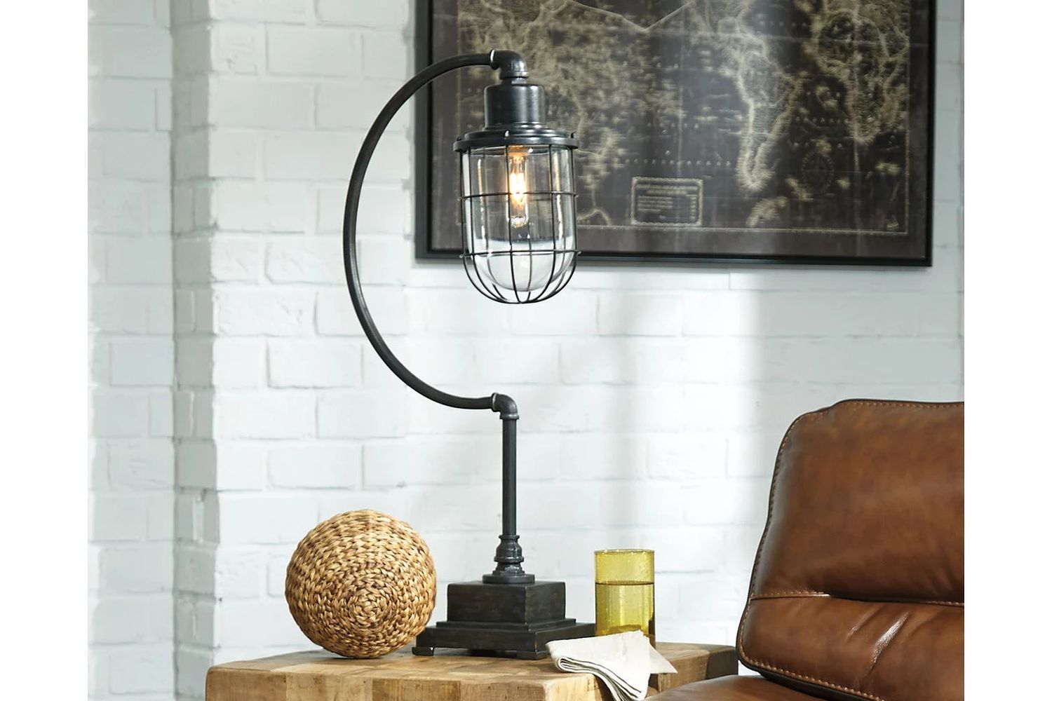 Jae Antique Black Metal Desk Lamp L734232