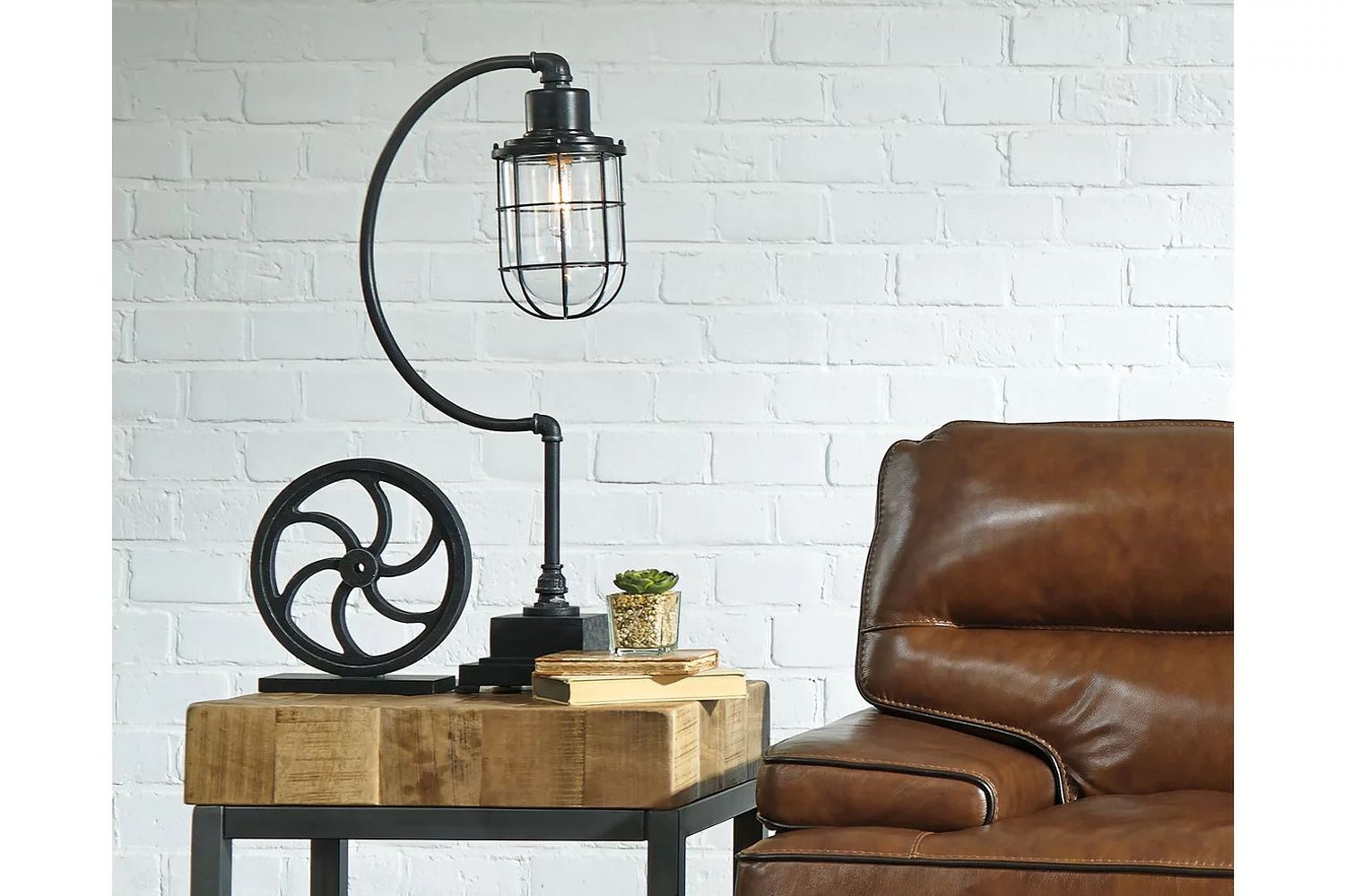 Jae Antique Black Metal Desk Lamp L734232