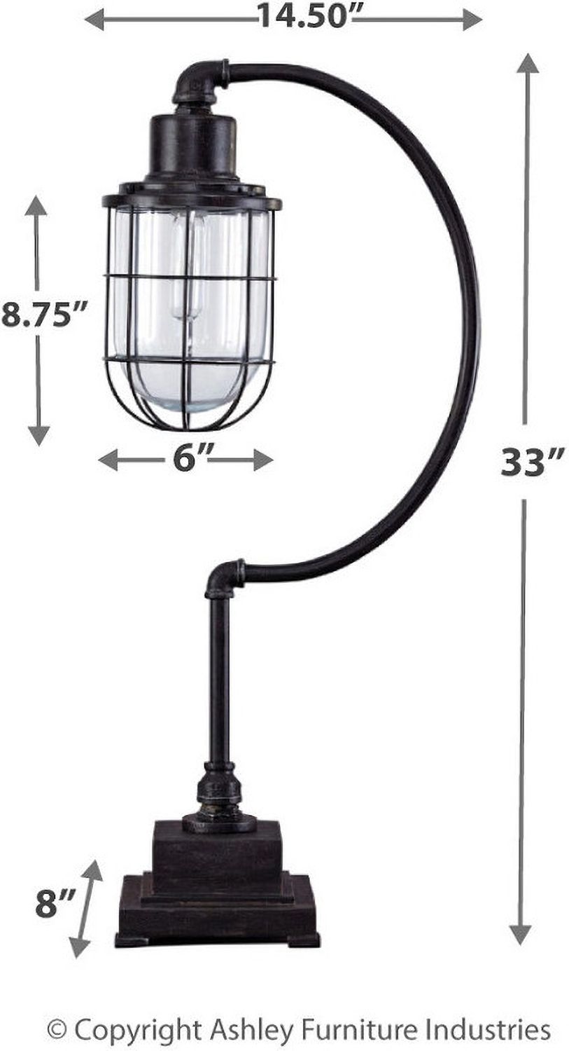 Jae Antique Black Metal Desk Lamp L734232