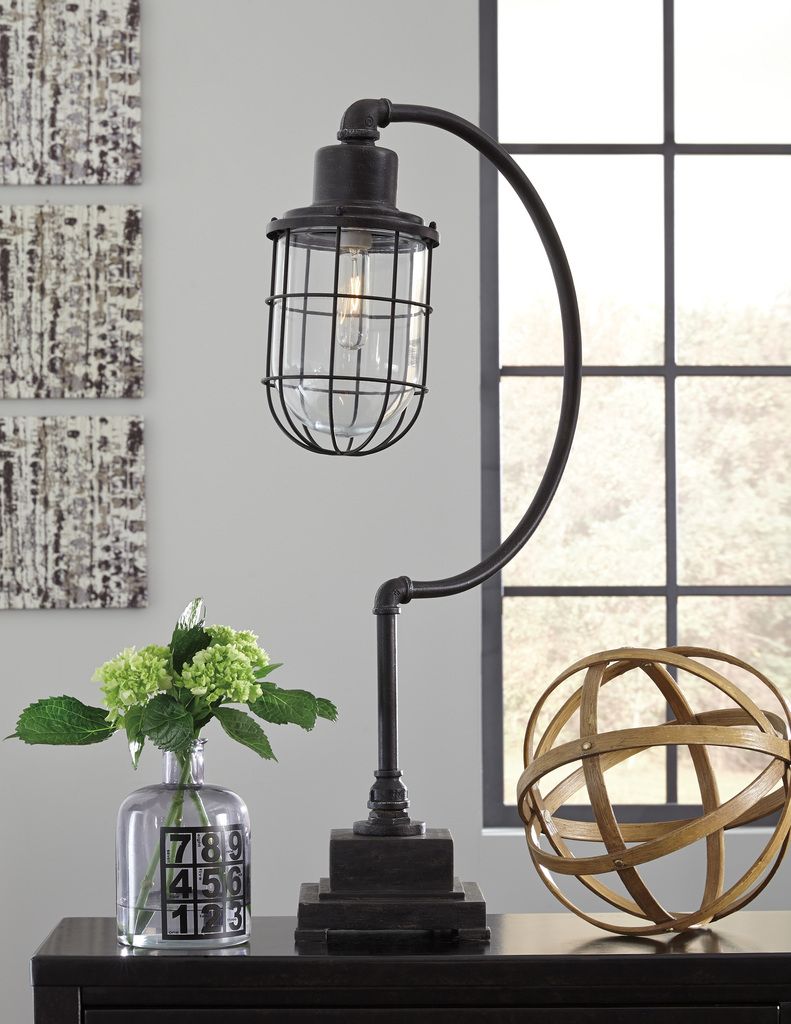 Jae Antique Black Metal Desk Lamp L734232