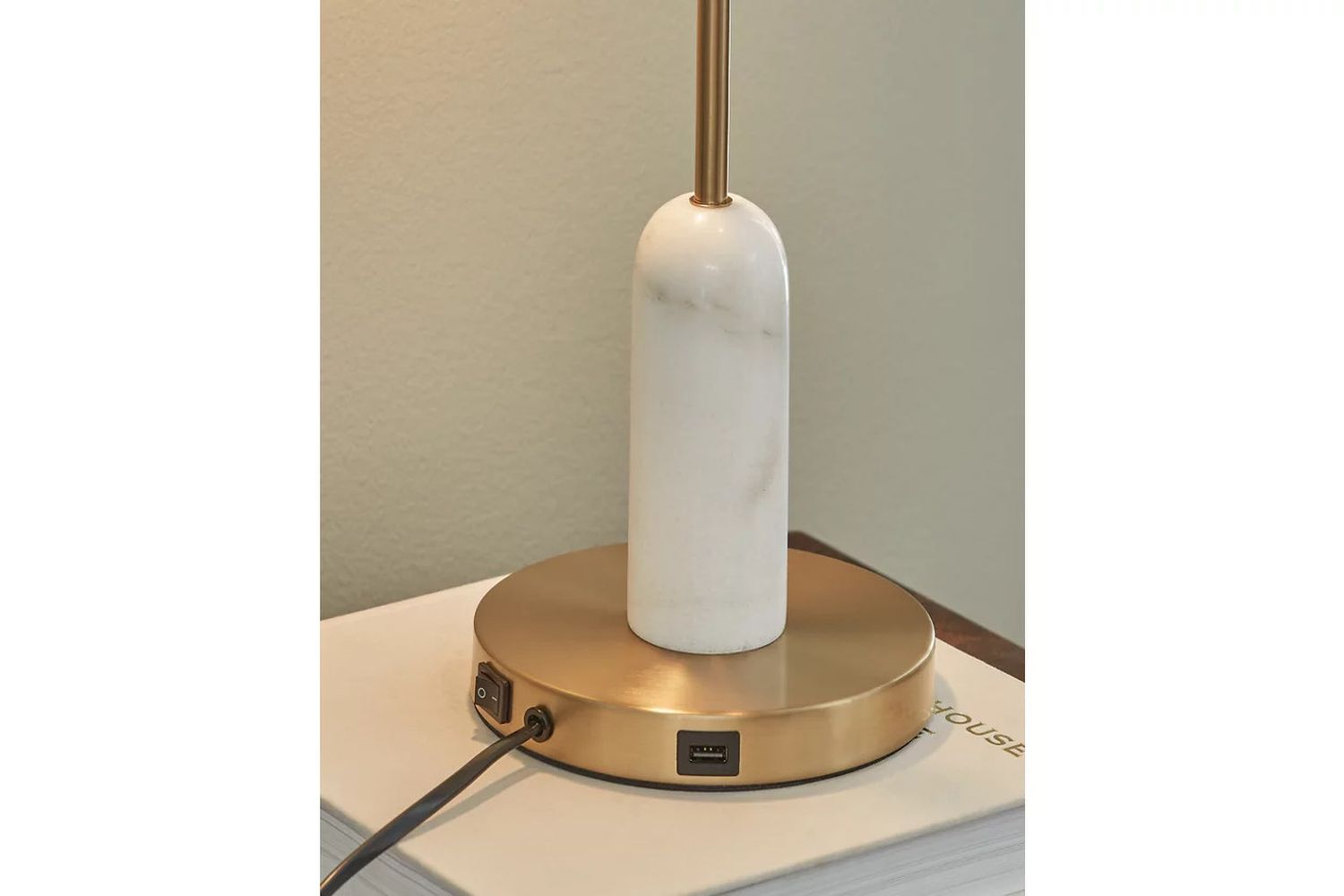 Rowleigh Desk Lamp In Gold and White L734392