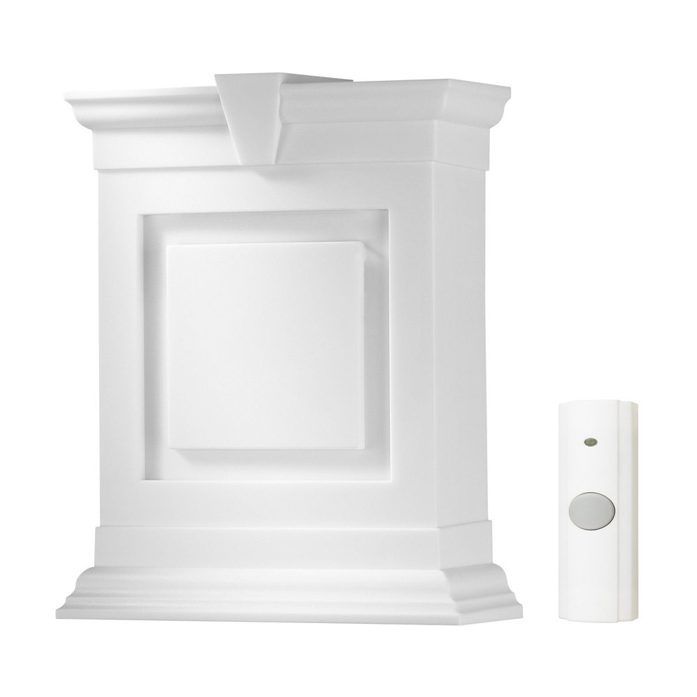Portable Pilot Wireless Doorbell Kit, 6-Inch w x 7-5/8-Inch h x 2-3/4-Inch d LA553WH