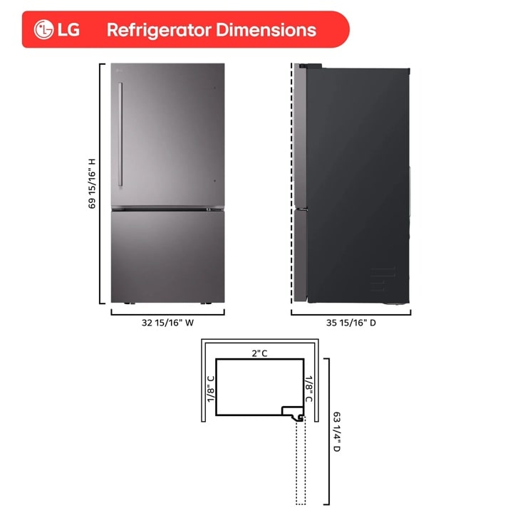 26 Cu. Ft. Bottom Freezer Refrigerator LB26H2200D