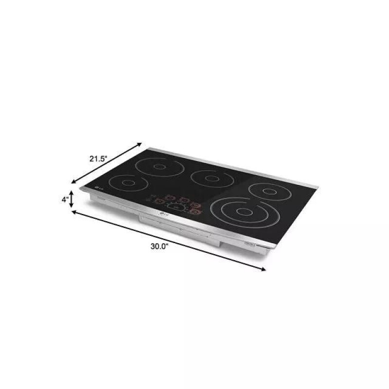 30" Radiant Cooktop, 5 Burner, Black, Energy Star LCE3010SBE