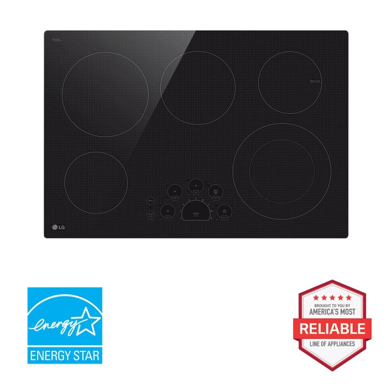 30" Radiant Cooktop, 5 Burner, Black, Energy Star LCE3010SBE
