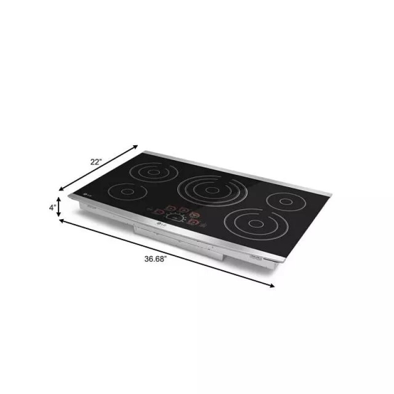 36 Inch Radiant Cooktop, 5 Burner, Black, Energy Star LCE3610SBE