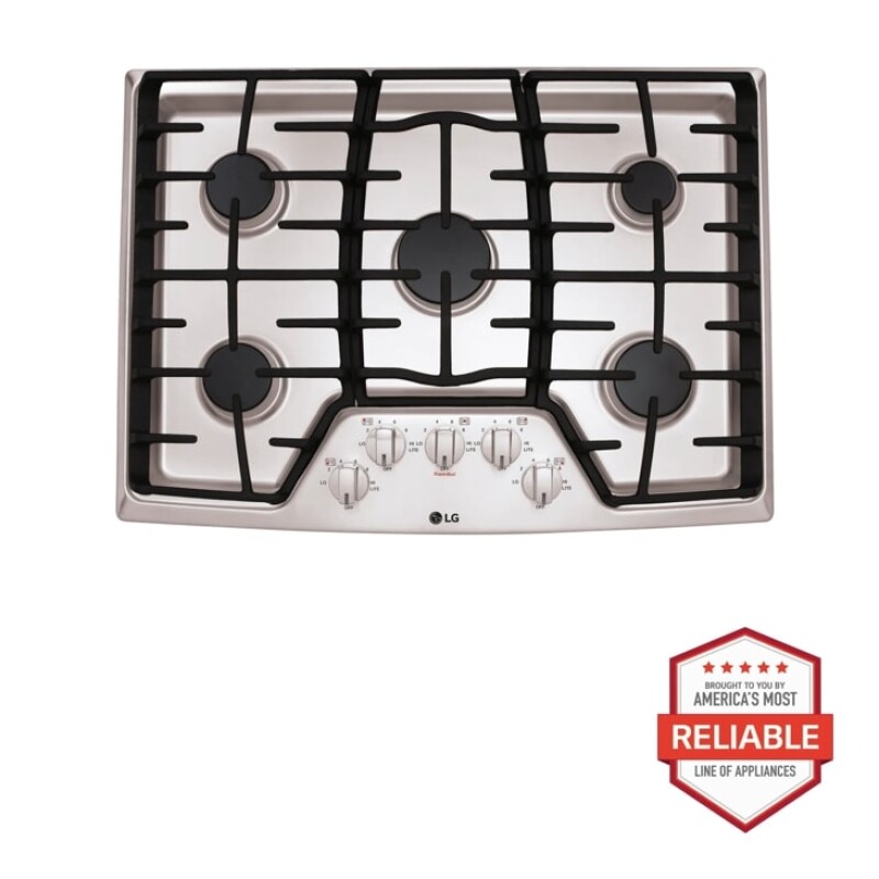 LG 30" Gas Cooktop with SuperBoil™ Stainless Steel LCG3011ST Picture 1