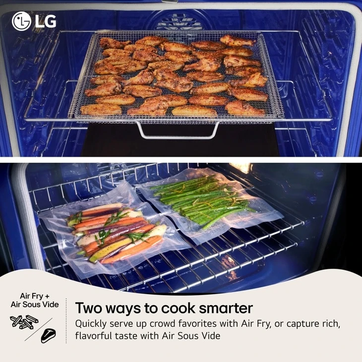 7.3 Cu. Ft. Smart Electric Double Oven Freestanding Range With Probake Convection®, Air Fry & Air Sous Vide LDEL7324YE