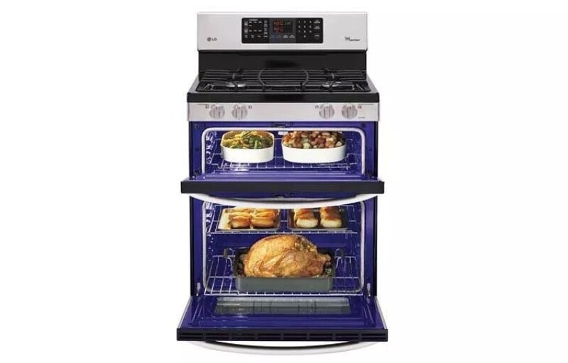 6.1 Cu. Ft. Capacity Gas Double Oven Range With 4 Sealed Gas Burners And Easyclean® LDG3031ST